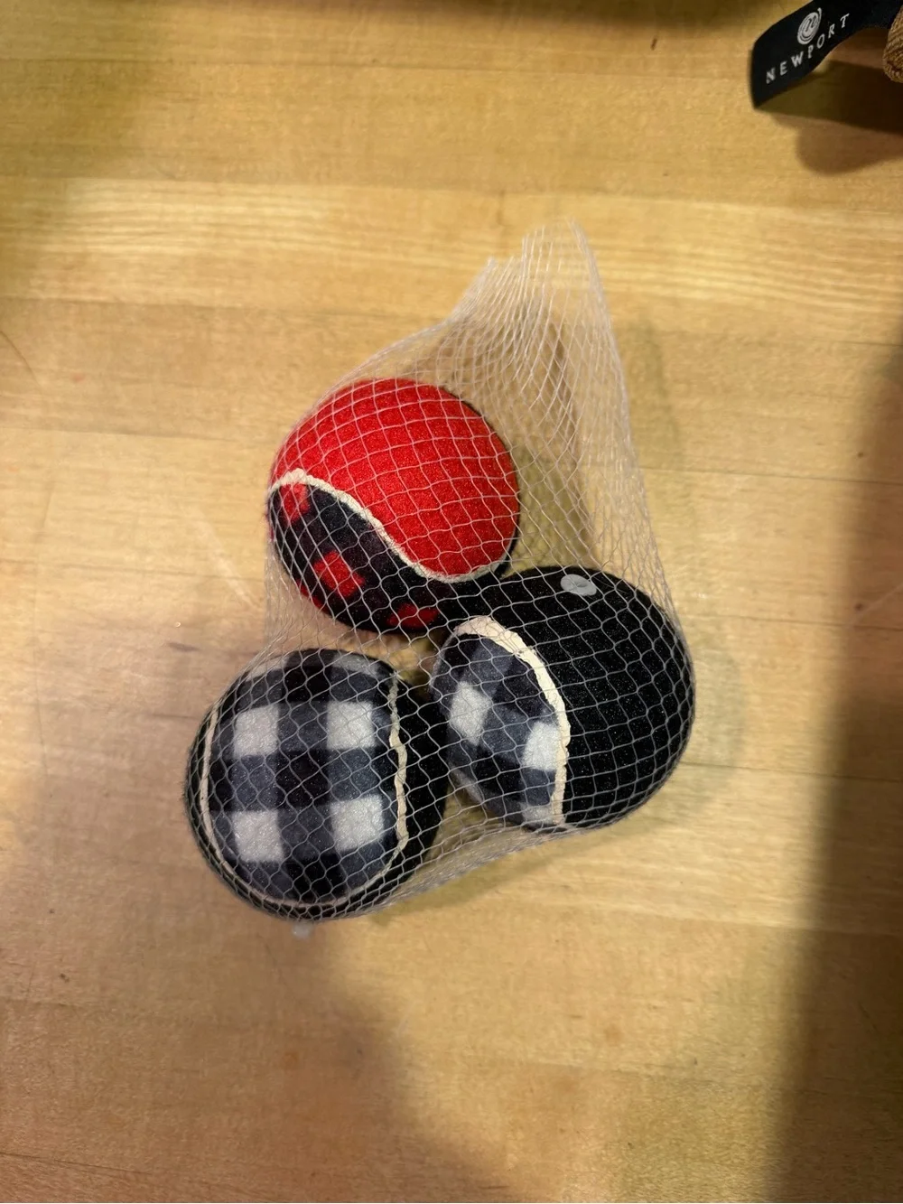 Holiday Plaid Tennis Balls Pack of 3